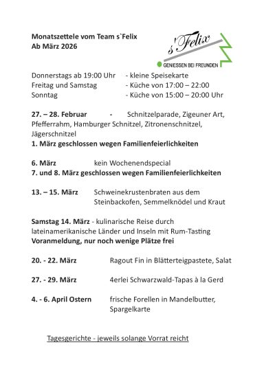 März Monatszettele 2026